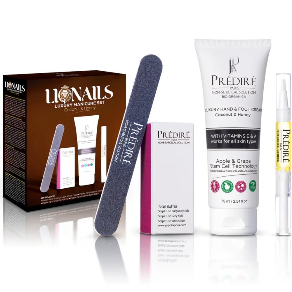 Lionails Luxury Manicure Set | Coconut and Honey 4-Piece Set by Predire Paris